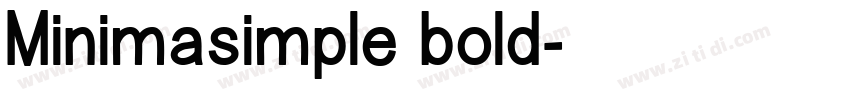 Minimasimple bold字体转换